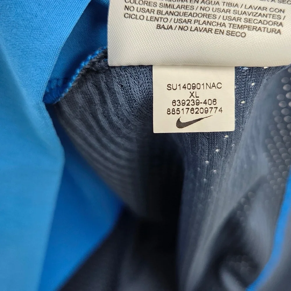 Nike Golf Polo Mens XL Blue Tour Performance Dri-FIT SS‎ Chest Pocket 639239 406